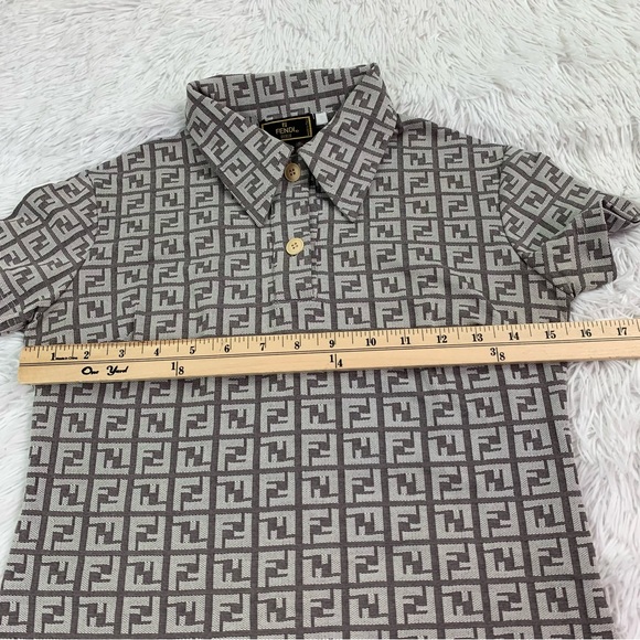 Fendi vintage short sleeve Monogram polo shirt - Picture 3 of 10